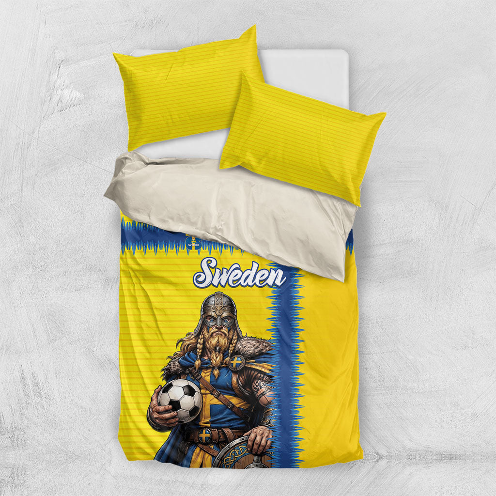 World Football 2026 Sweden Bedding Set Go Blagult Viking Glory