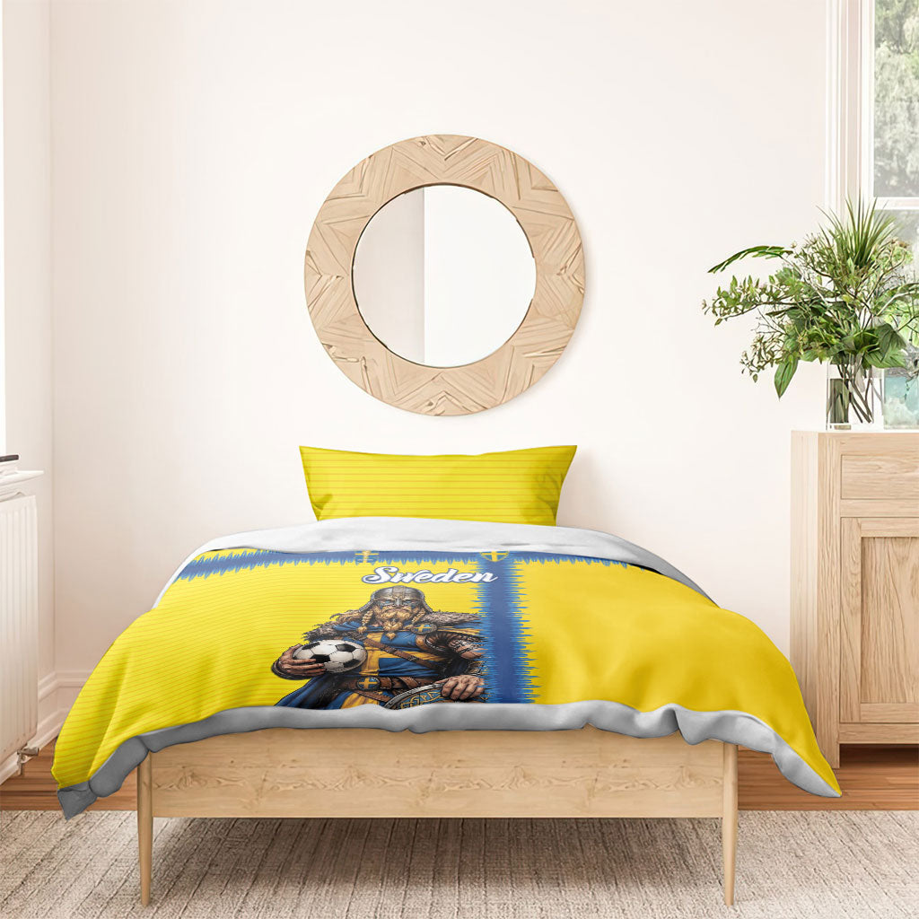 World Football 2026 Sweden Bedding Set Go Blagult Viking Glory