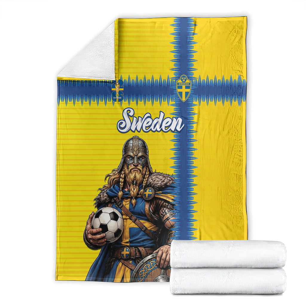 World Football 2026 Sweden Blanket Go Blagult Viking Glory