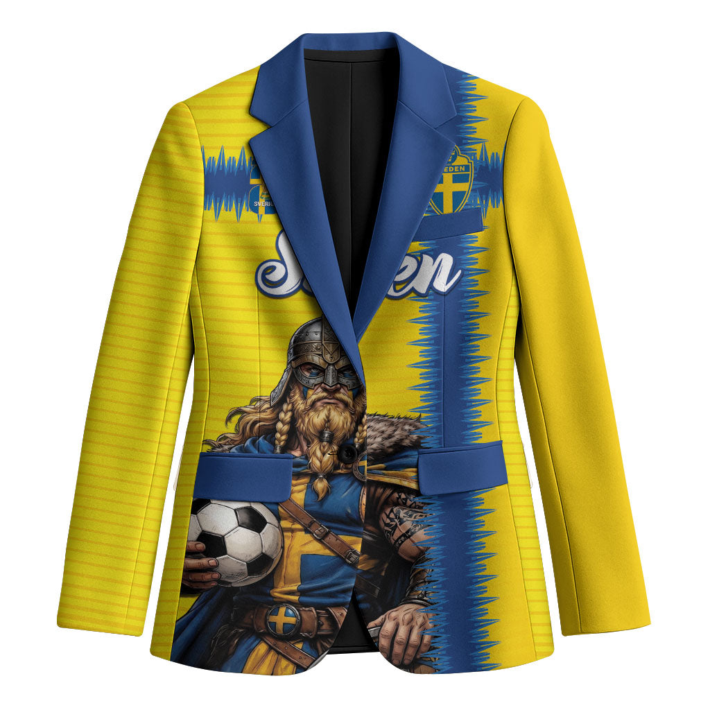 Custom World Football 2026 Sweden Blazer Go Blagult Viking Glory