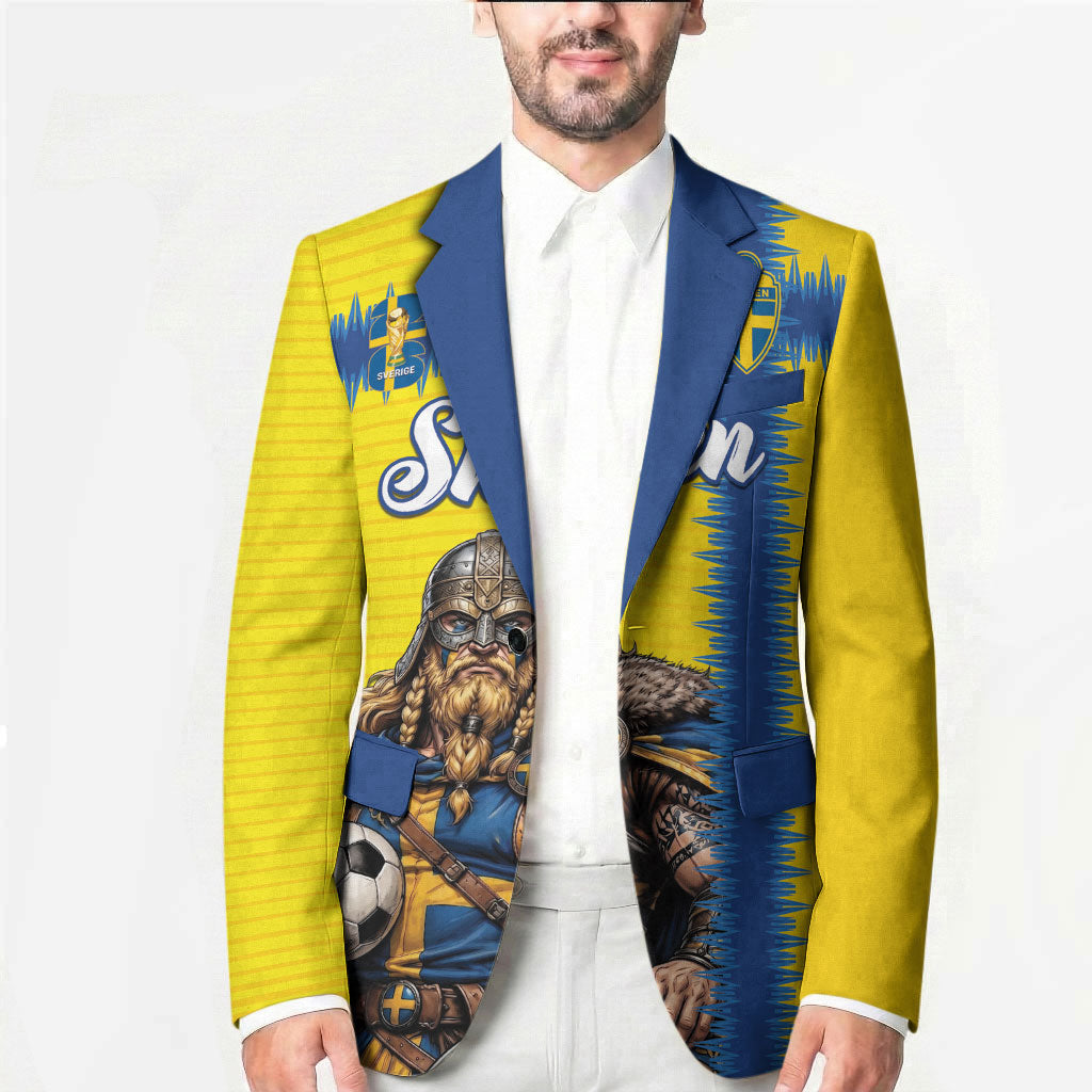 Custom World Football 2026 Sweden Blazer Go Blagult Viking Glory