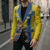 Custom World Football 2026 Sweden Blazer Go Blagult Viking Glory