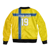Custom World Football 2026 Sweden Bomber Jacket Go Blagult Viking Glory