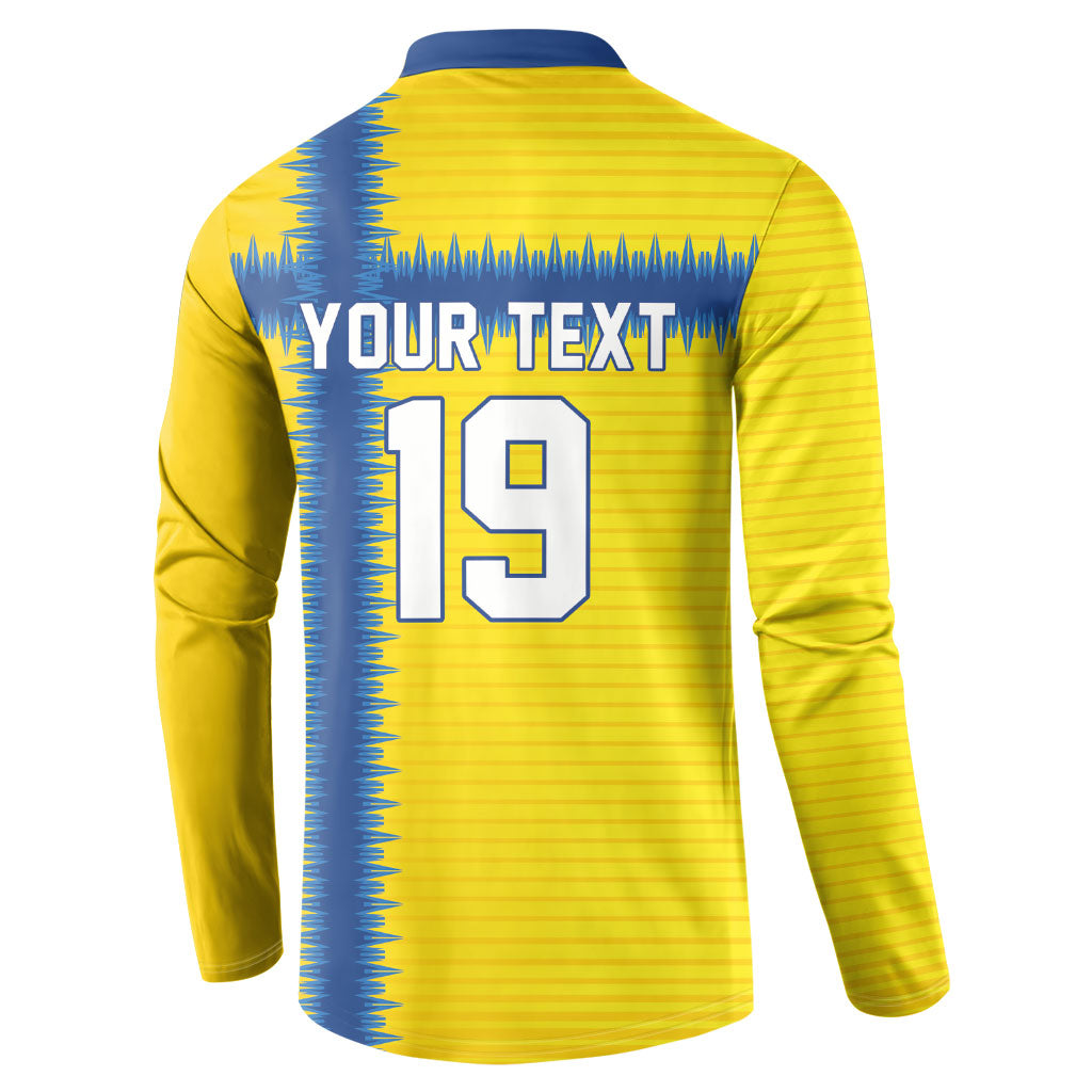 Custom World Football 2026 Sweden Button Sweatshirt Go Blagult Viking Glory