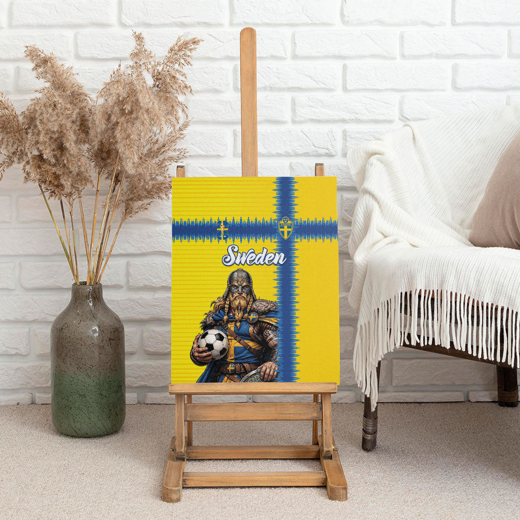 World Football 2026 Sweden Canvas Wall Art Go Blagult Viking Glory