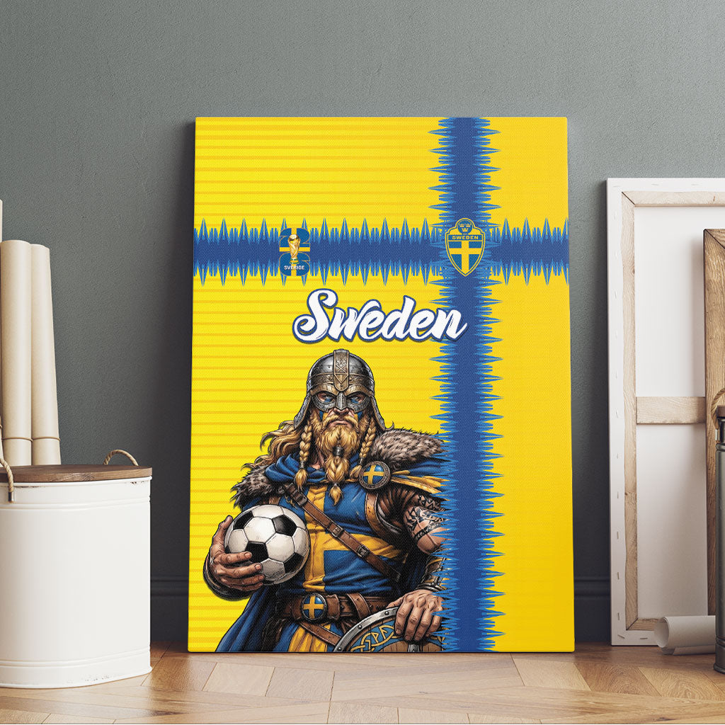 World Football 2026 Sweden Canvas Wall Art Go Blagult Viking Glory
