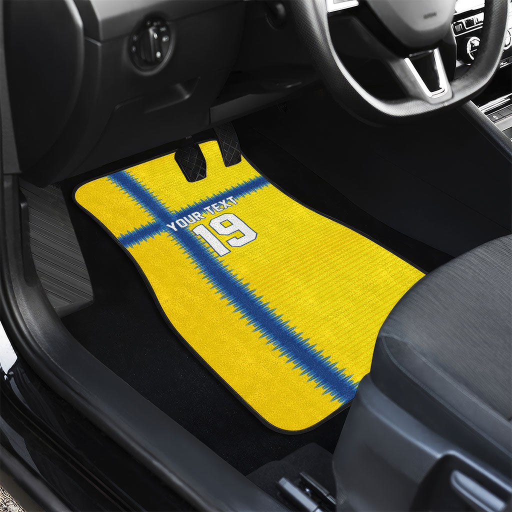 Custom World Football 2026 Sweden Car Mats Go Blagult Viking Glory