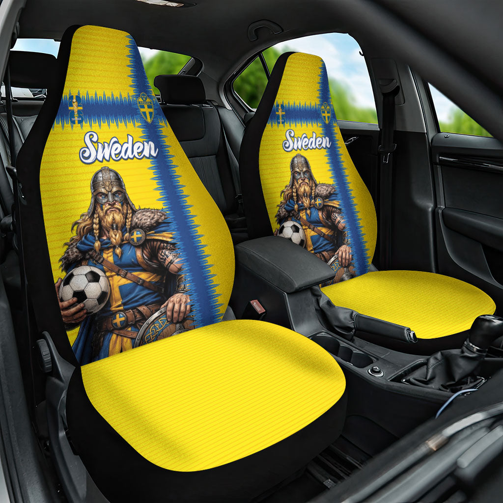 World Football 2026 Sweden Car Seat Cover Go Blagult Viking Glory