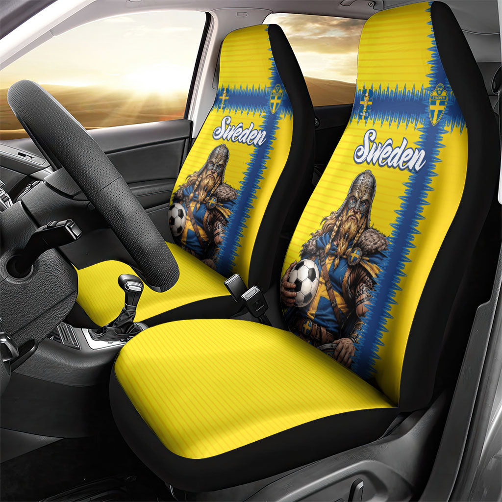 World Football 2026 Sweden Car Seat Cover Go Blagult Viking Glory