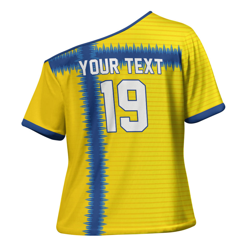 Custom World Football 2026 Sweden Cross Shoulder Shirt Go Blagult Viking Glory