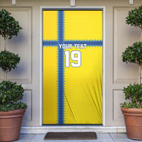 Custom World Football 2026 Sweden Door Cover Go Blagult Viking Glory
