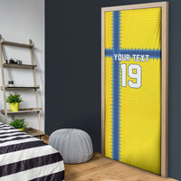 Custom World Football 2026 Sweden Door Cover Go Blagult Viking Glory