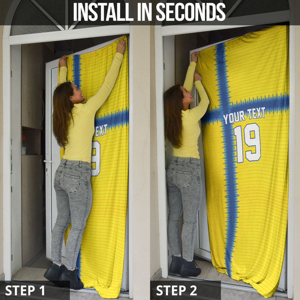 Custom World Football 2026 Sweden Door Cover Go Blagult Viking Glory