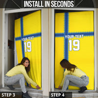 Custom World Football 2026 Sweden Door Cover Go Blagult Viking Glory