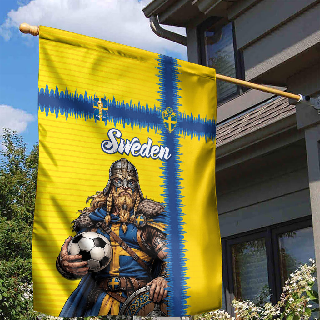 World Football 2026 Sweden Garden Flag Go Blagult Viking Glory