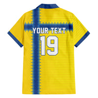 Custom World Football 2026 Sweden Hawaiian Shirt Go Blagult Viking Glory