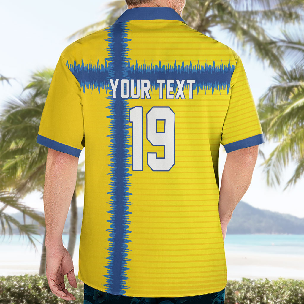 Custom World Football 2026 Sweden Hawaiian Shirt Go Blagult Viking Glory