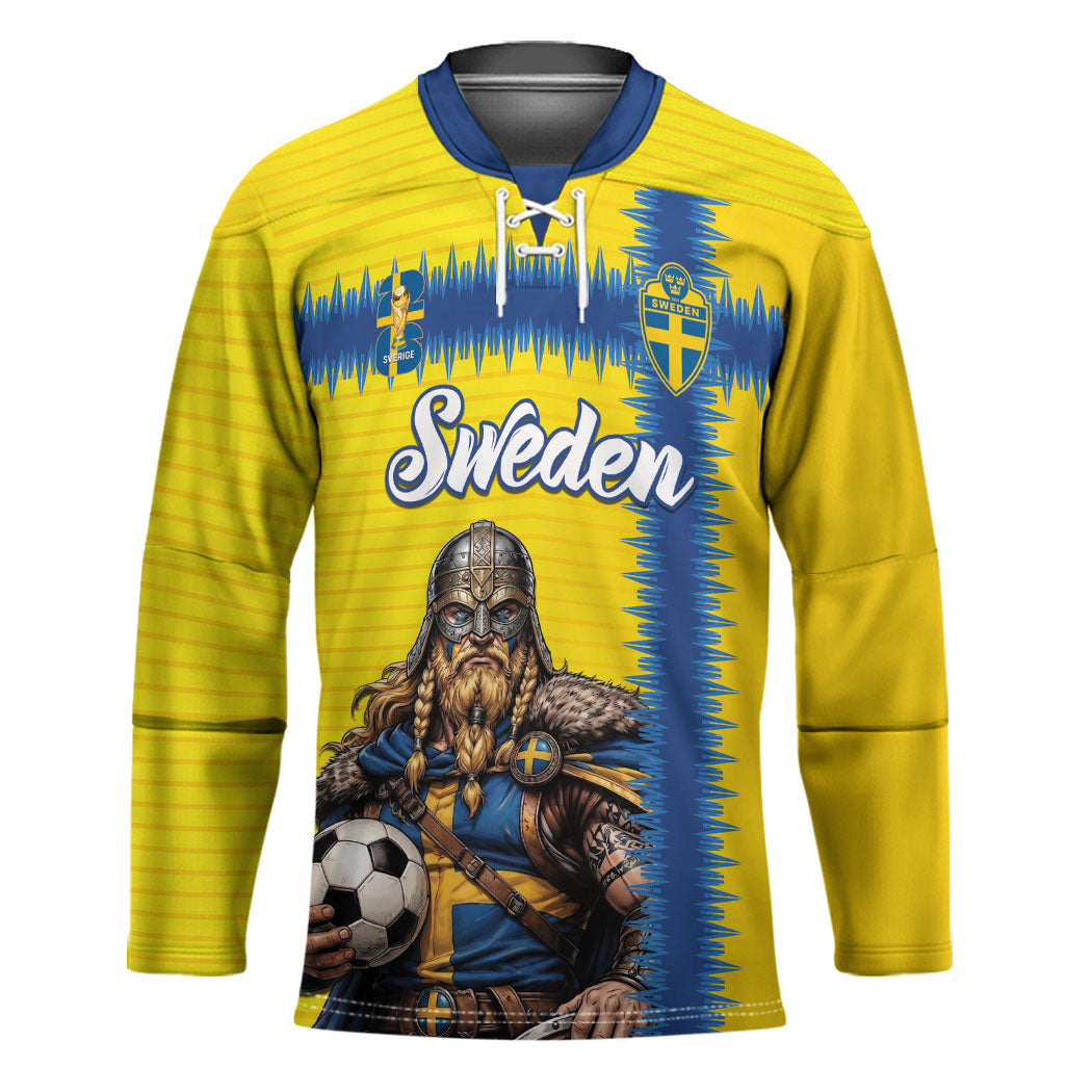 Custom World Football 2026 Sweden Hockey Jersey Go Blagult Viking Glory