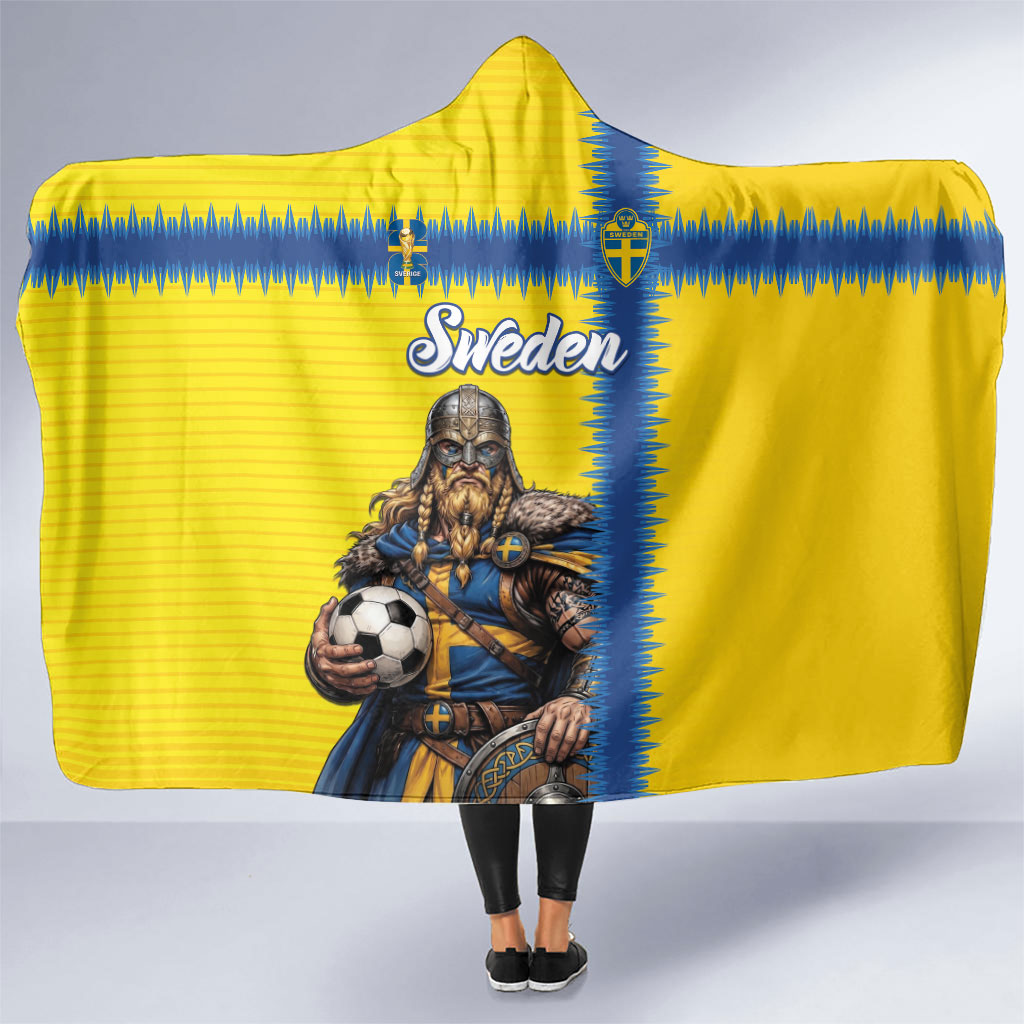 World Football 2026 Sweden Hooded Blanket Go Blagult Viking Glory