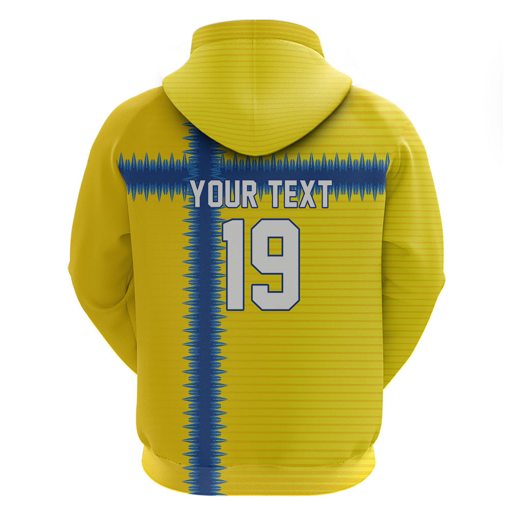Custom World Football 2026 Sweden Hoodie Go Blagult Viking Glory