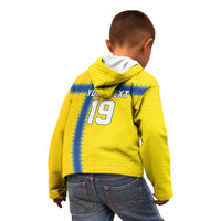 Custom World Football 2026 Sweden Kid Hoodie Go Blagult Viking Glory