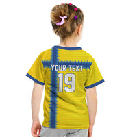 Custom World Football 2026 Sweden Kid T Shirt Go Blagult Viking Glory
