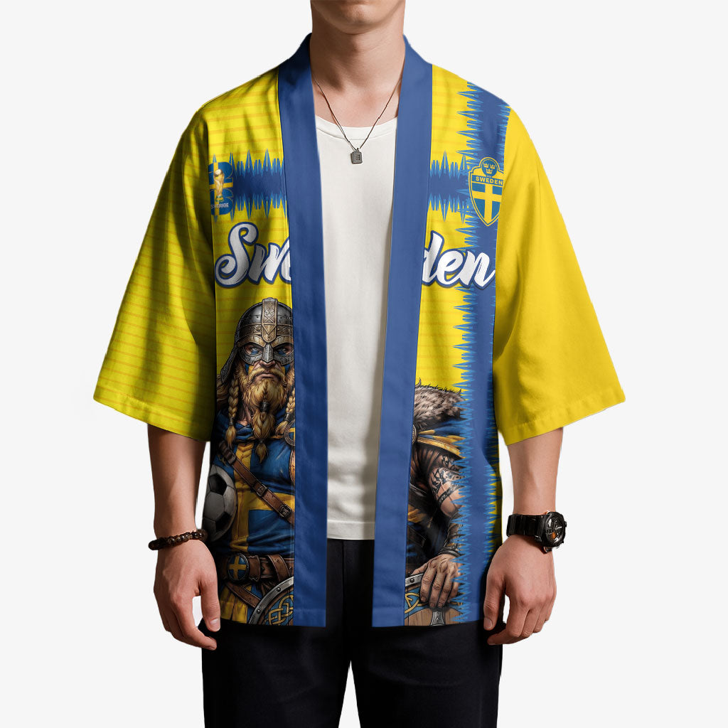 Custom World Football 2026 Sweden Kimono Go Blagult Viking Glory