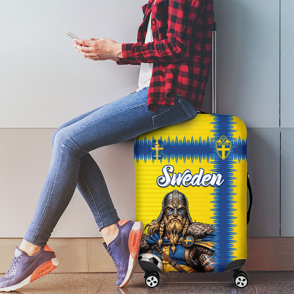 World Football 2026 Sweden Luggage Cover Go Blagult Viking Glory