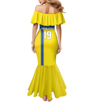 Custom World Football 2026 Sweden Mermaid Dress Go Blagult Viking Glory