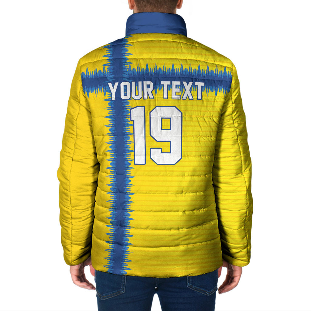 Custom World Football 2026 Sweden Padded Jacket Go Blagult Viking Glory
