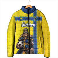 Custom World Football 2026 Sweden Padded Jacket Go Blagult Viking Glory