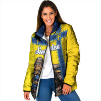 Custom World Football 2026 Sweden Padded Jacket Go Blagult Viking Glory