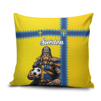 World Football 2026 Sweden Pillow Cover Go Blagult Viking Glory