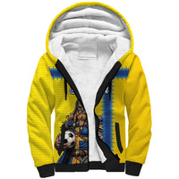 Custom World Football 2026 Sweden Sherpa Hoodie Go Blagult Viking Glory