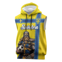 Custom World Football 2026 Sweden Sleeveless Hoodie Go Blagult Viking Glory