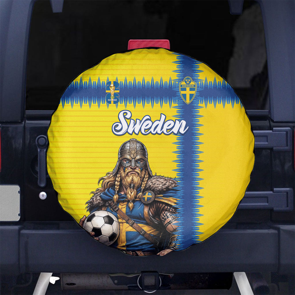 World Football 2026 Sweden Spare Tire Cover Go Blagult Viking Glory