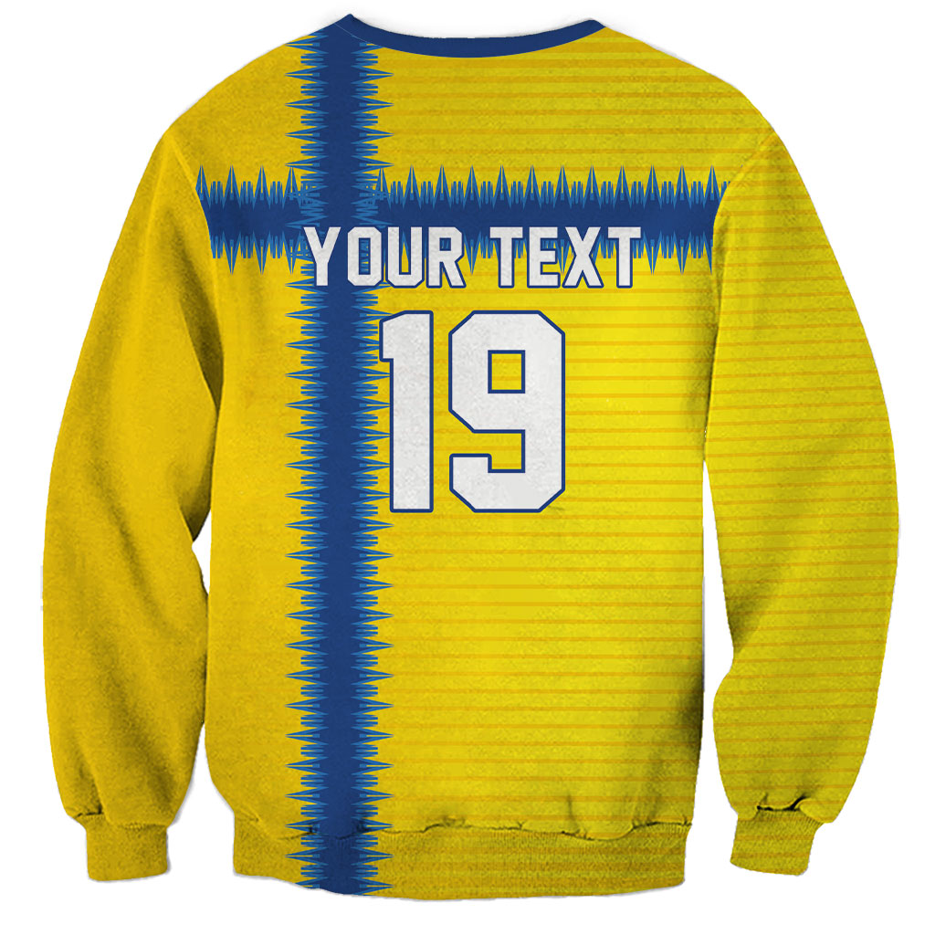 Custom World Football 2026 Sweden Sweatshirt Go Blagult Viking Glory