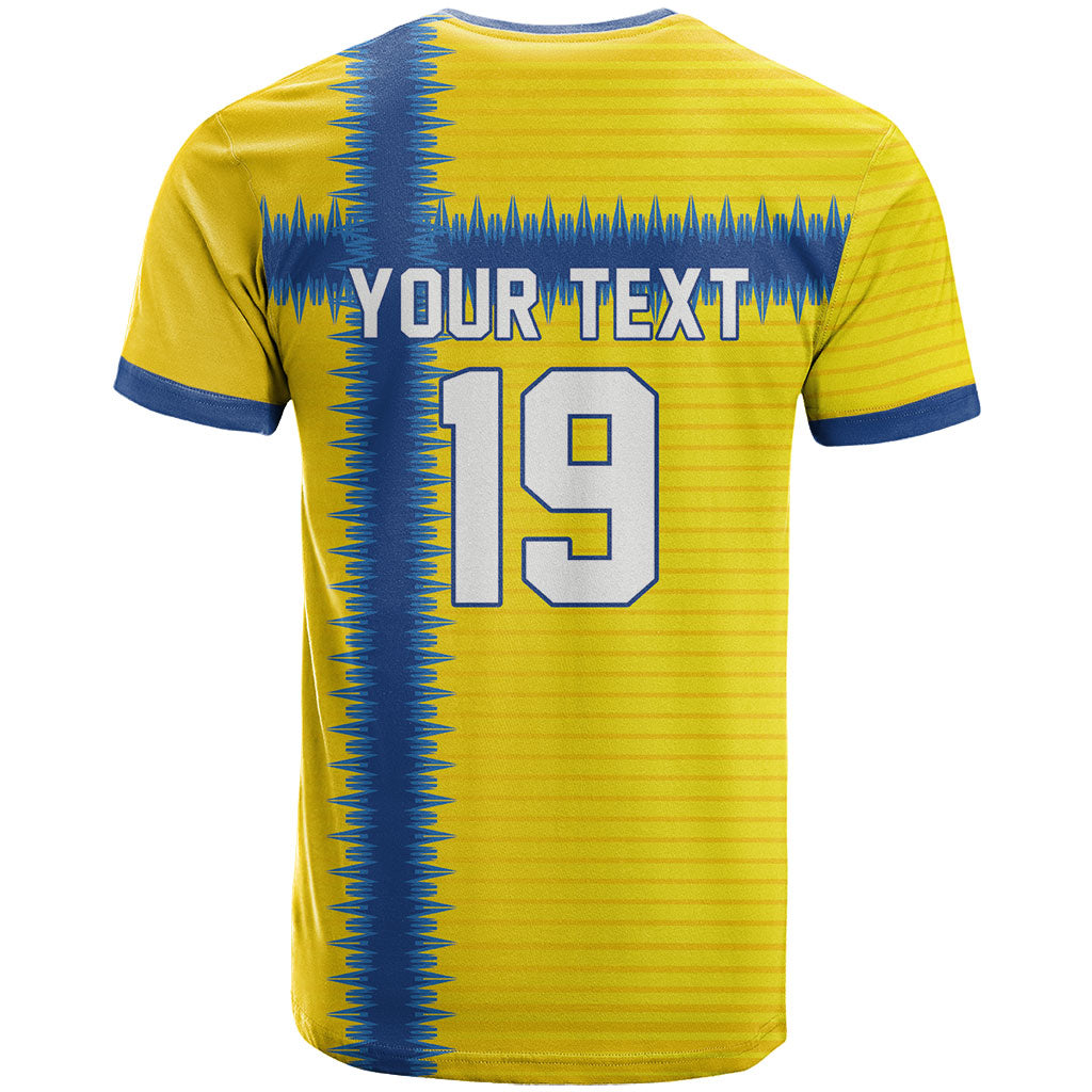 Custom World Football 2026 Sweden T Shirt Go Blagult Viking Glory