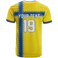 Custom World Football 2026 Sweden T Shirt Go Blagult Viking Glory