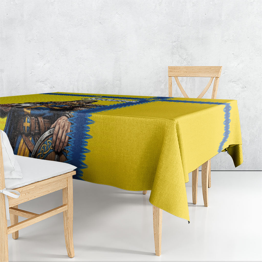 World Football 2026 Sweden Tablecloth Go Blagult Viking Glory
