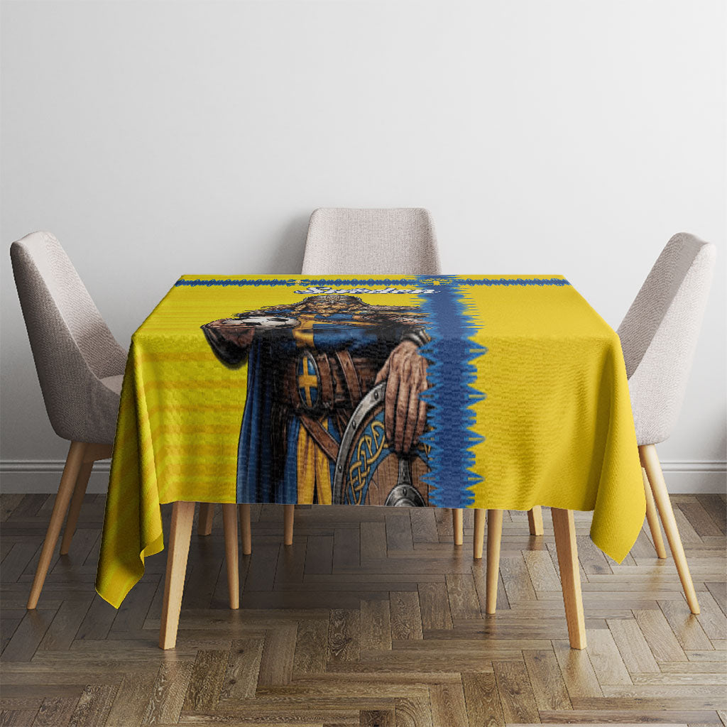 World Football 2026 Sweden Tablecloth Go Blagult Viking Glory