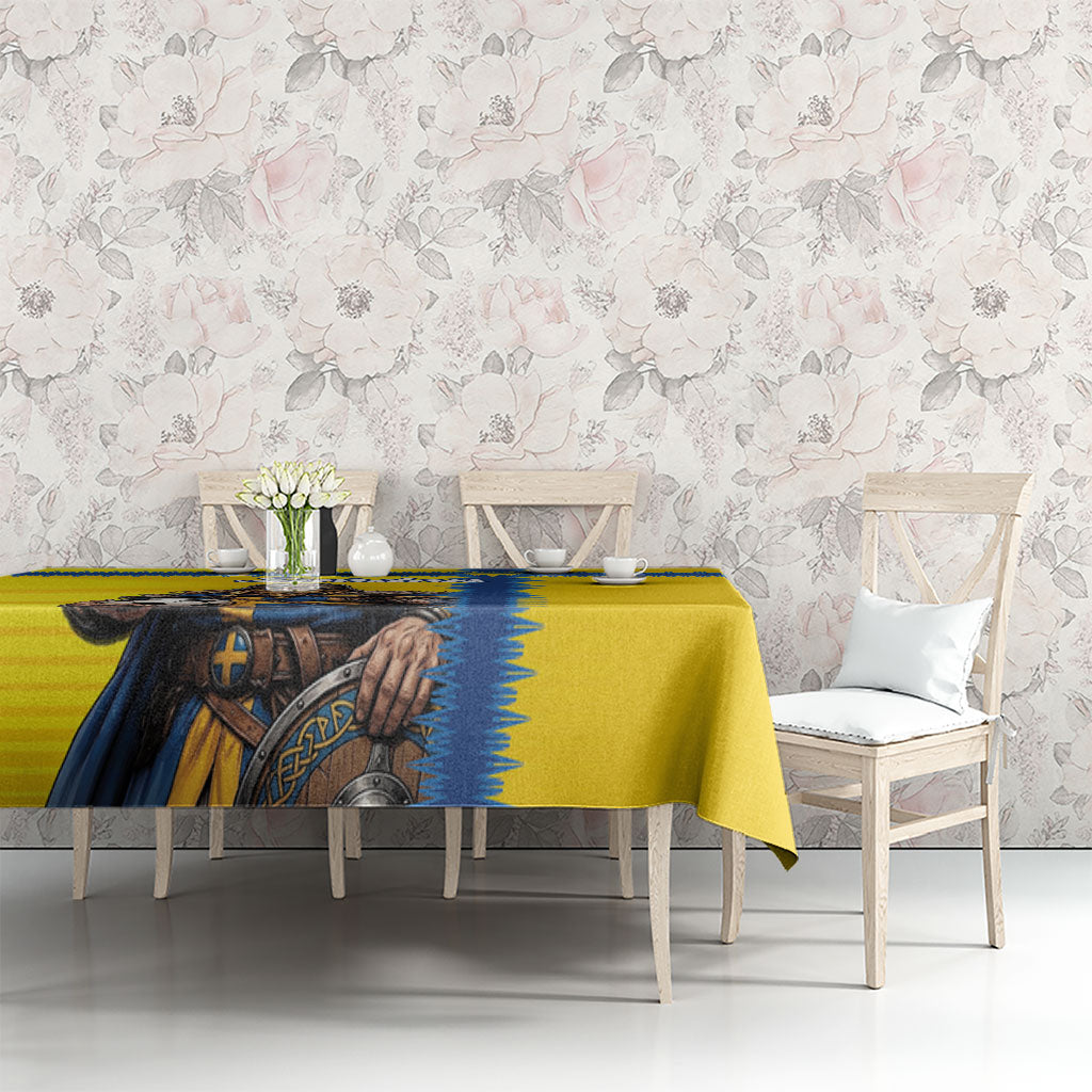 World Football 2026 Sweden Tablecloth Go Blagult Viking Glory