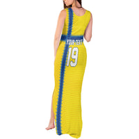 Custom World Football 2026 Sweden Tank Maxi Dress Go Blagult Viking Glory