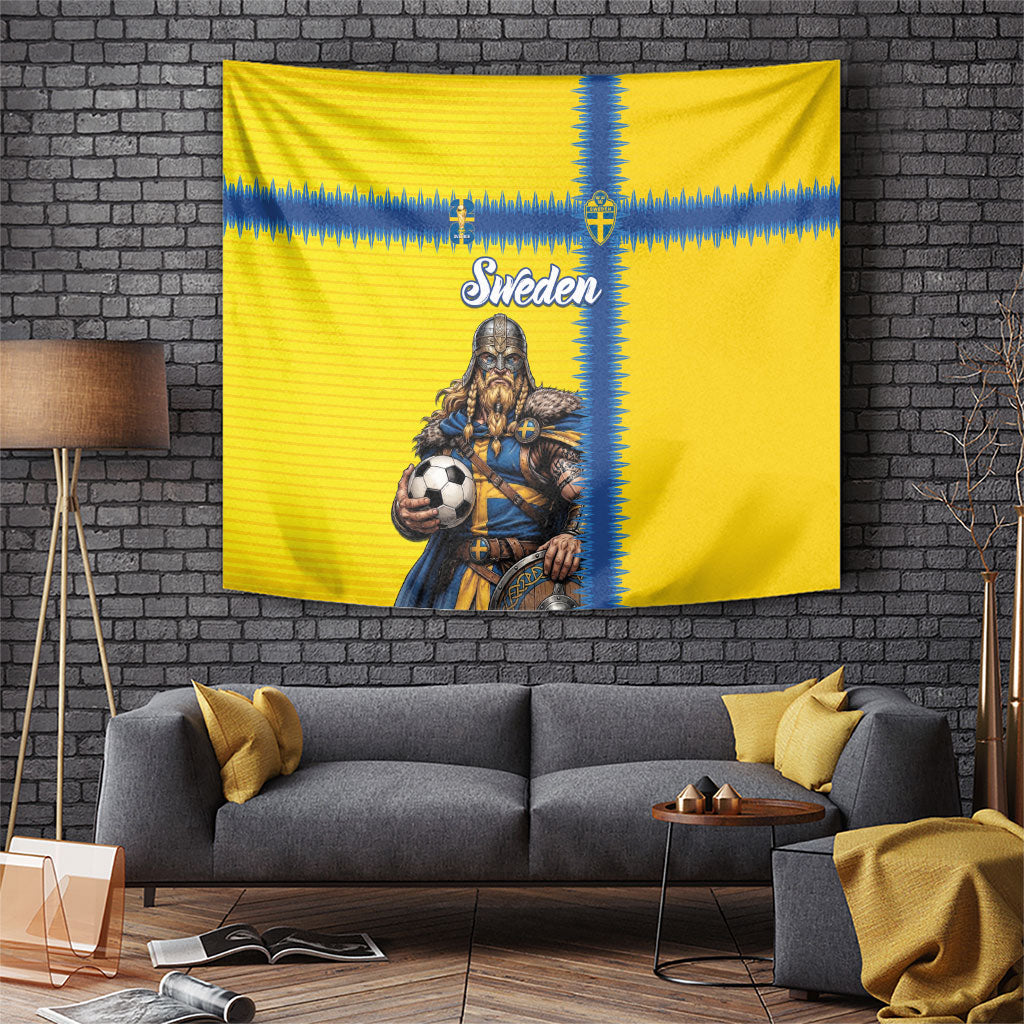 World Football 2026 Sweden Tapestry Go Blagult Viking Glory