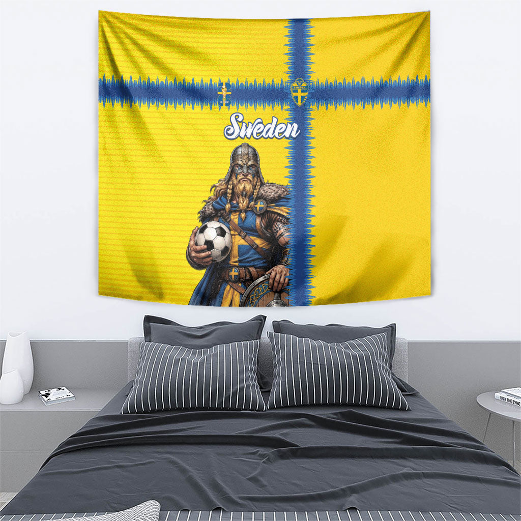 World Football 2026 Sweden Tapestry Go Blagult Viking Glory