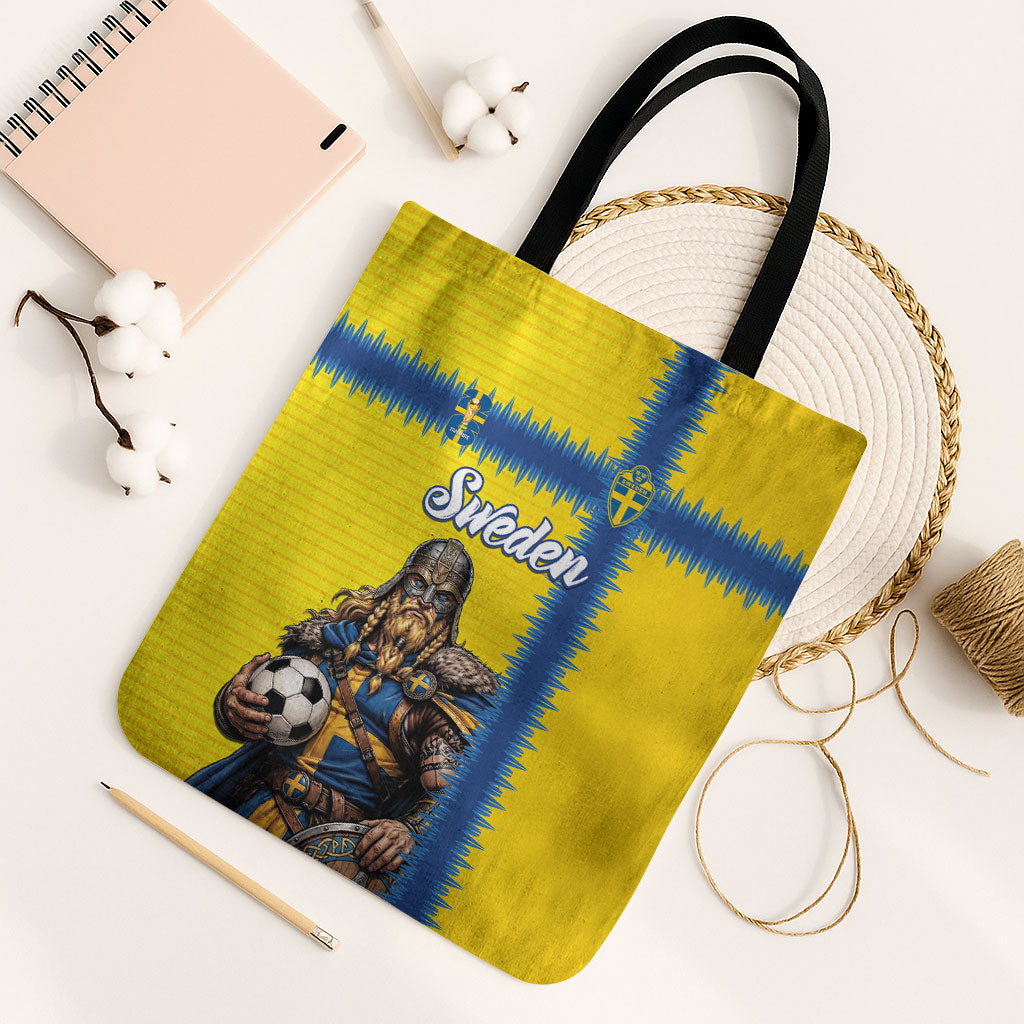 World Football 2026 Sweden Tote Bag Go Blagult Viking Glory