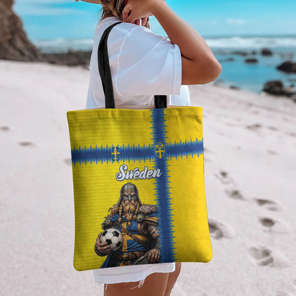 World Football 2026 Sweden Tote Bag Go Blagult Viking Glory