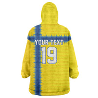Custom World Football 2026 Sweden Wearable Blanket Hoodie Go Blagult Viking Glory