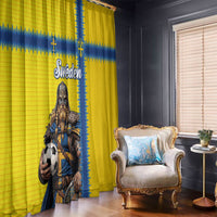 World Football 2026 Sweden Window Curtain Go Blagult Viking Glory