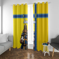 World Football 2026 Sweden Window Curtain Go Blagult Viking Glory